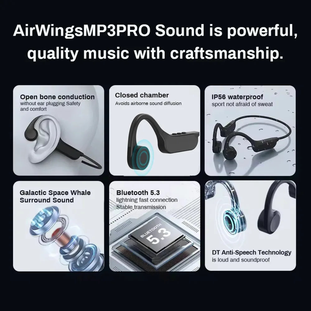 "Écouteurs Xiaomi Mijia à conduction osseuse – Casque sans fil Bluetooth 5.3 avec micro HD, écouteurs pour sport, course, entraînement et conduite."