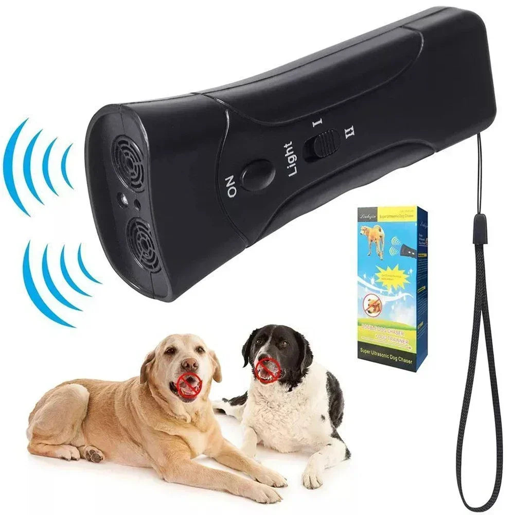 Dispositif de contrôle des aboiements à ultrasons pour chien – Dresseur anti-aboiement, fréquence réglable, portable et rechargeable, adapté aux petits, moyens et grands chiens.