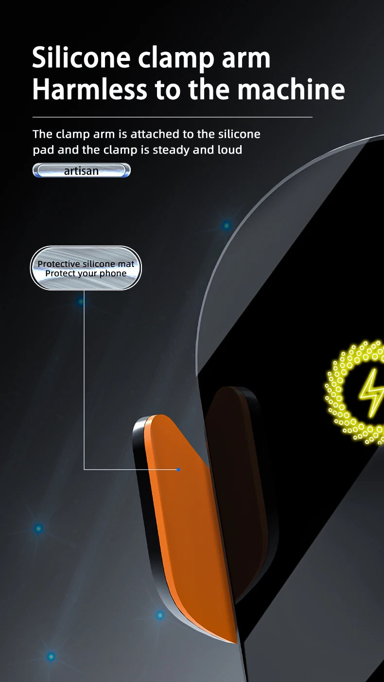 👉 Support de téléphone sans fil pour voiture – Station de charge rapide 66W avec capteur infrarouge automatique, compatible iPhone 15 / 14 / 13 / 12, Samsung et Xiaomi