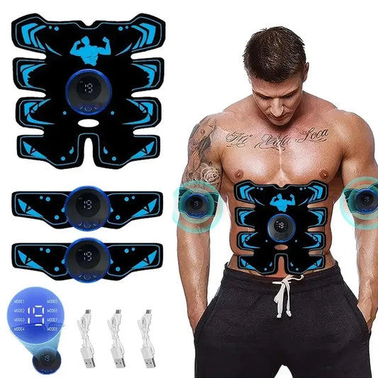 Stimulateur musculaire EMS rechargeable par USB, bras ABS 3 en 1, entraîneur intelligent sans fil, entraînement abdominal, corps électrique mince
