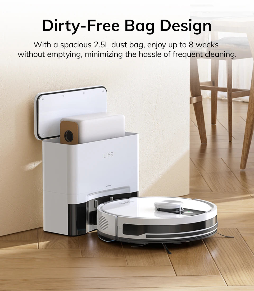 🤖 ILIFE A12 Pro – Robot Aspirateur et Laveur avec Navigation LIDAR