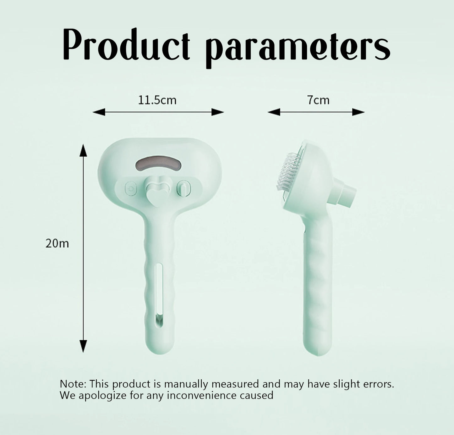 Brosse à vapeur pour animaux – Peigne de massage à tête ronde sécurisée, dents souples, vaporisateur intégré, brosse anti-perte de poils pour chiens et chats, accessoire universel pour animaux de compagnie