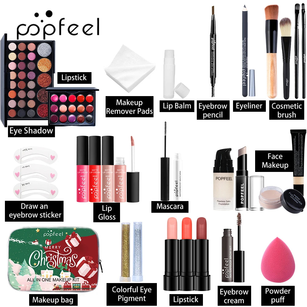 Coffret Maquillage Complet pour les Fêtes et le Quotidien