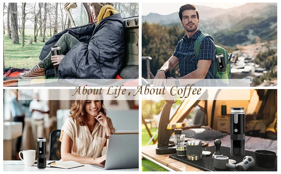 ☕ Mini Machine à Café de Voyage – Machine à Expresso Portable et Sans Fil.
Capsules compatible