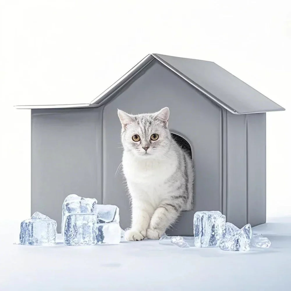 Maison climatisée pour chats d’extérieur – Outils de refroidissement d’été pour chats, niche rafraîchissante pour chiens et chats.