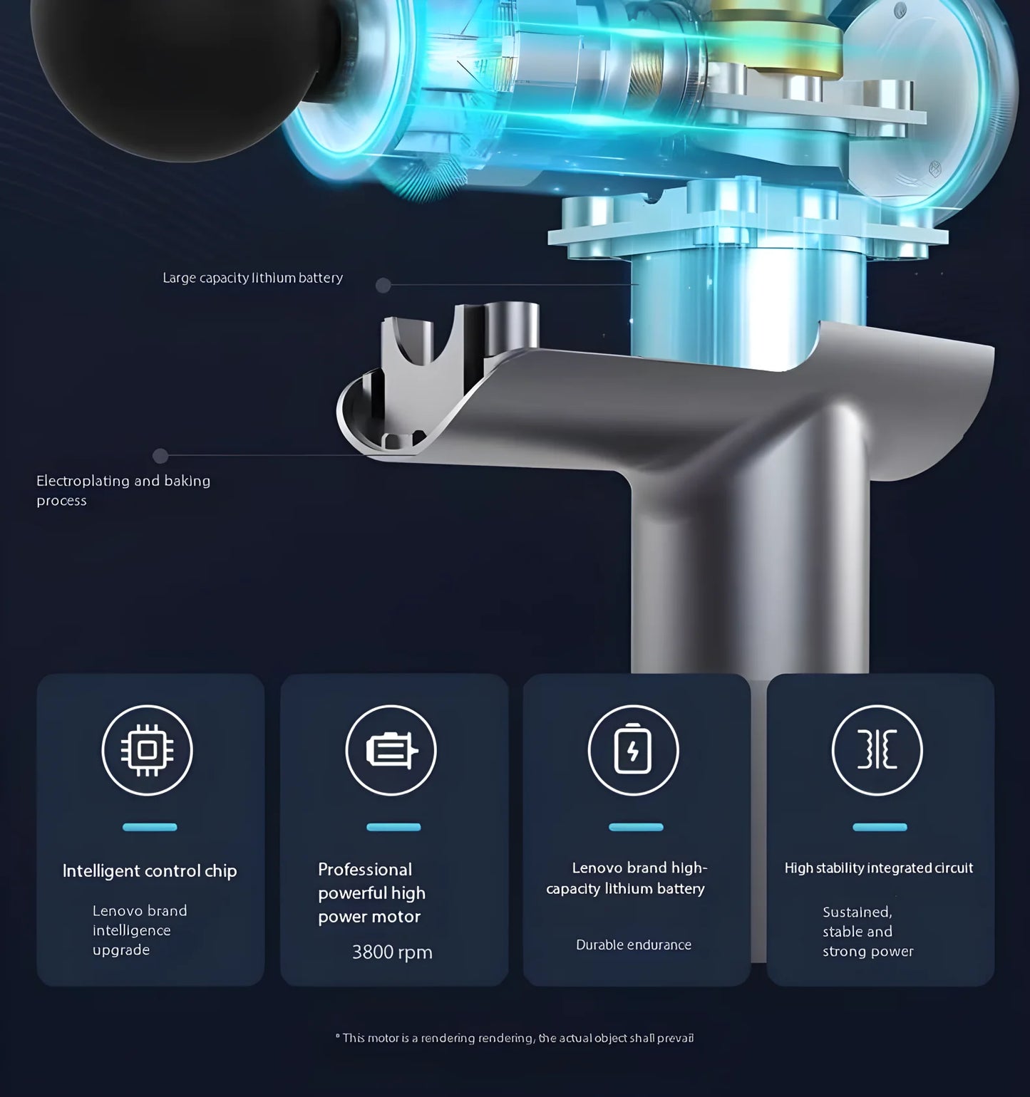 Pistolet de massage Lenovo – Soulagement en profondeur des douleurs musculaires  ✅