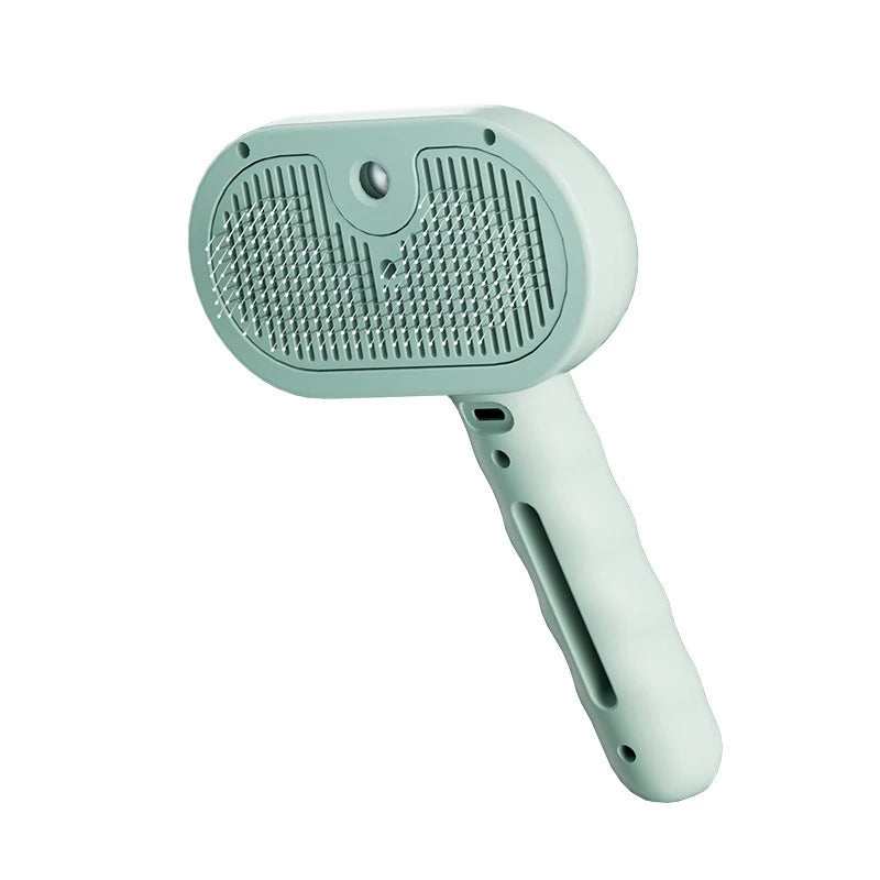 Brosse à vapeur pour animaux – Peigne de massage à tête ronde sécurisée, dents souples, vaporisateur intégré, brosse anti-perte de poils pour chiens et chats, accessoire universel pour animaux de compagnie