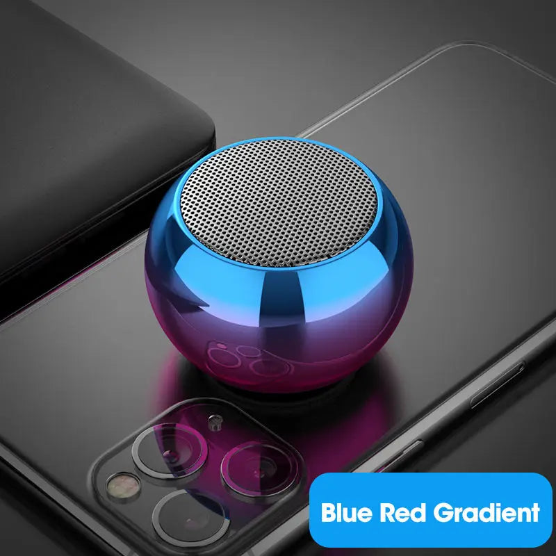 Enceinte Bluetooth sans fil portable, petite enceinte en acier, métal lourd, stéréo surround, caisson de basses, mini enceinte Bluetooth d'extérieur