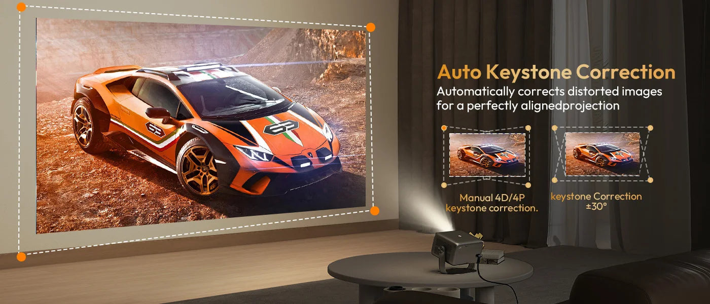 Projecteur XGODY 18 000 lumens 4K natif 1080P WiFi 6 Android Projecteurs AI Auto Focus HD Home Cinéma Cinéma