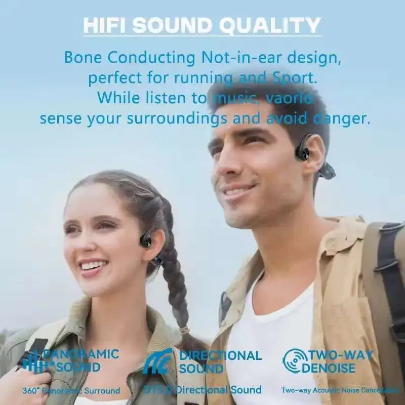 "Écouteurs Xiaomi Mijia à conduction osseuse – Casque sans fil Bluetooth 5.3 avec micro HD, écouteurs pour sport, course, entraînement et conduite."