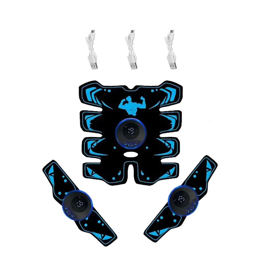 Stimulateur musculaire EMS rechargeable par USB, bras ABS 3 en 1, entraîneur intelligent sans fil, entraînement abdominal, corps électrique mince