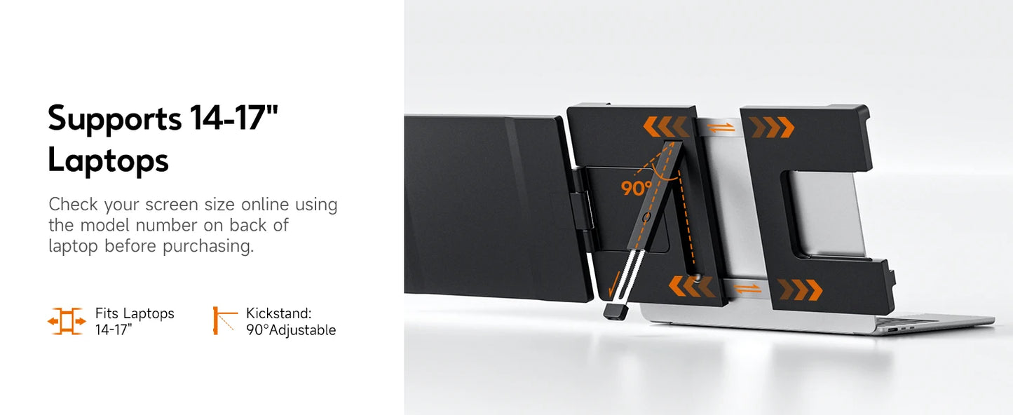 Écran Portable Dopesplay 14.1’’ – Moniteur FHD 1200P IPS Extensible pour Ordinateur, Mac et Smartphone